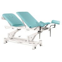 Ecopostural hydraulic stretcher: three bodies, with a white connecting rod structure. Ideal for medical specialties (62 x 200 cm)